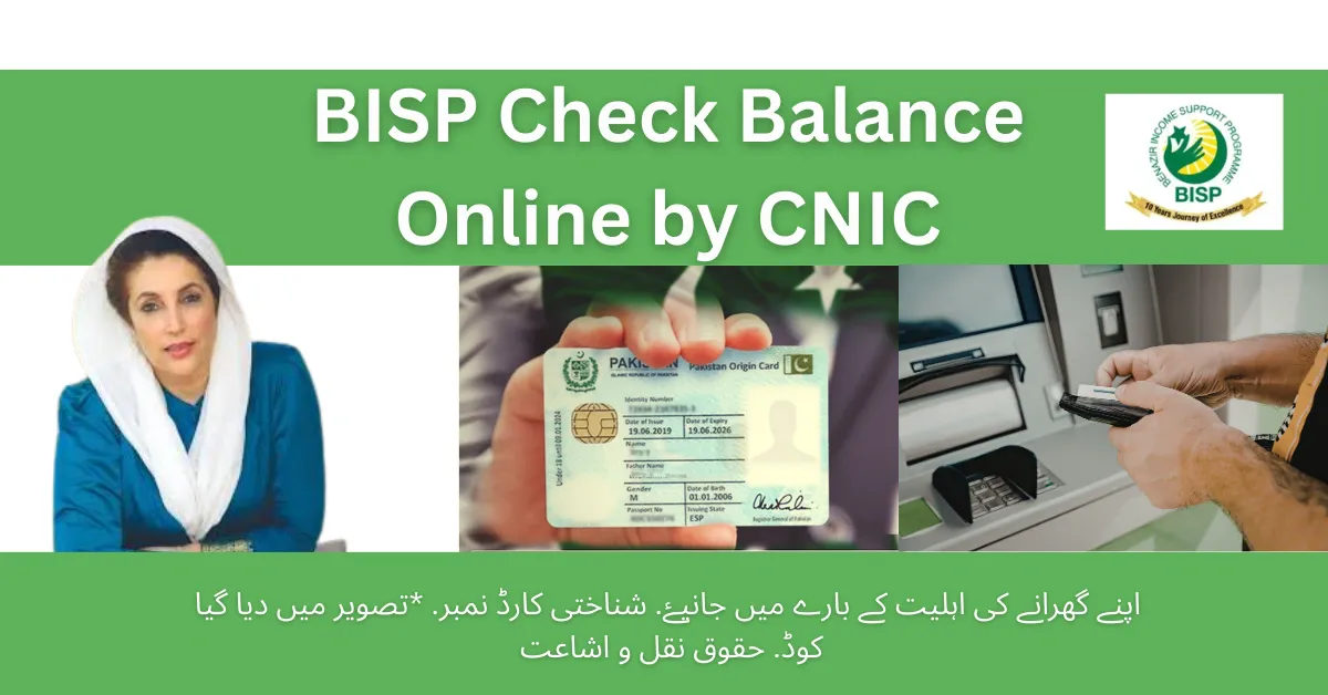 BISP Check Balance Online by CNIC