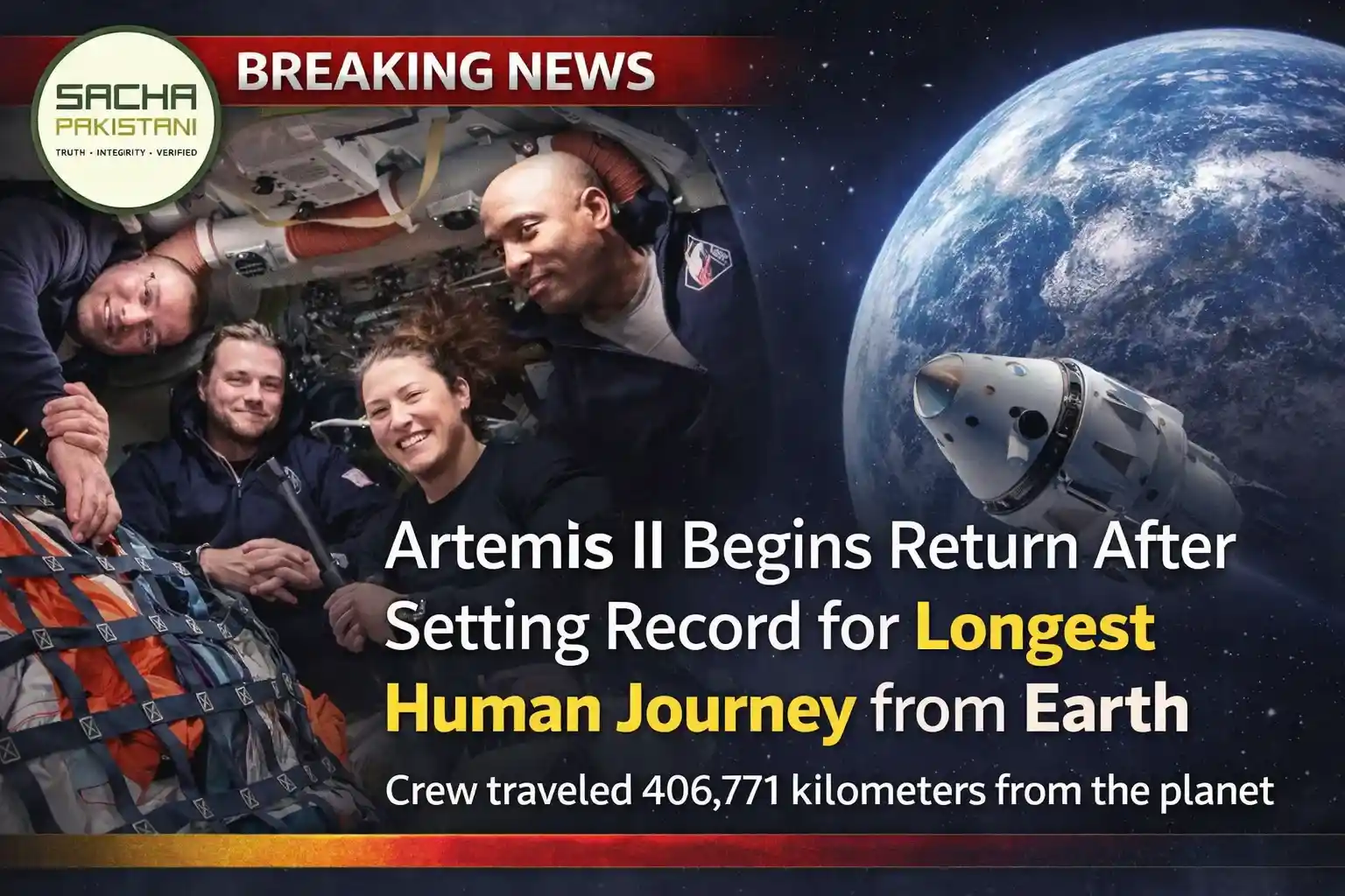 Artemis II Begins Return After Setting Record