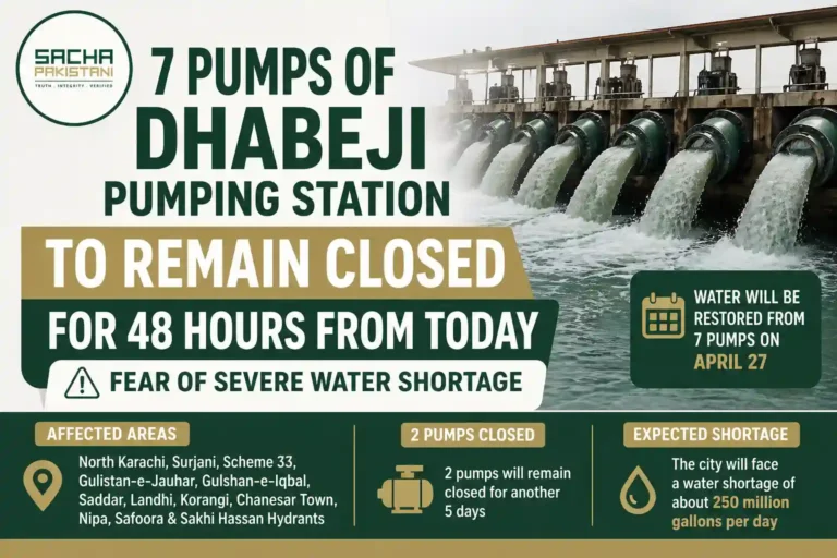 7 pumps of Dhabeji pumping station to remain closed for 48 hours from today, fear of severe water shortage