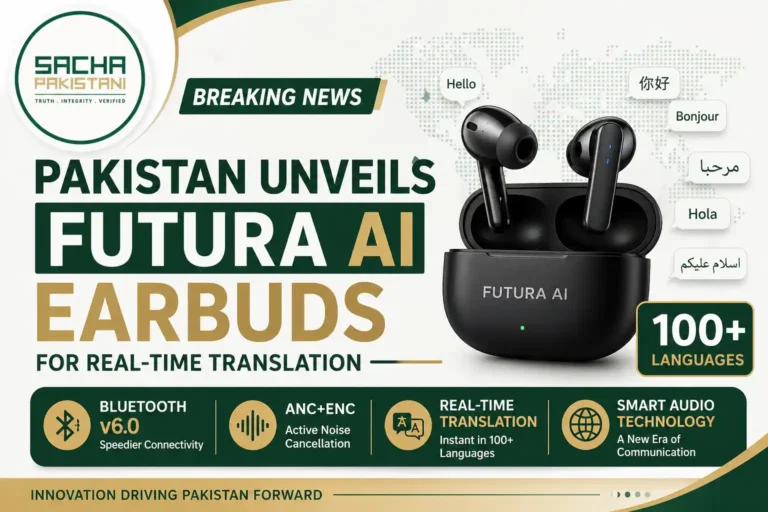 Pakistan Unveils FUTURA AI Earbuds for Real-Time Translation.