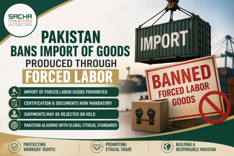 The import of goods produced by ForcedLabor is prohibited.