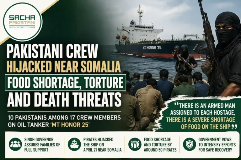 Pakistani Crew on Hijacked Ship Facing Severe Conditions