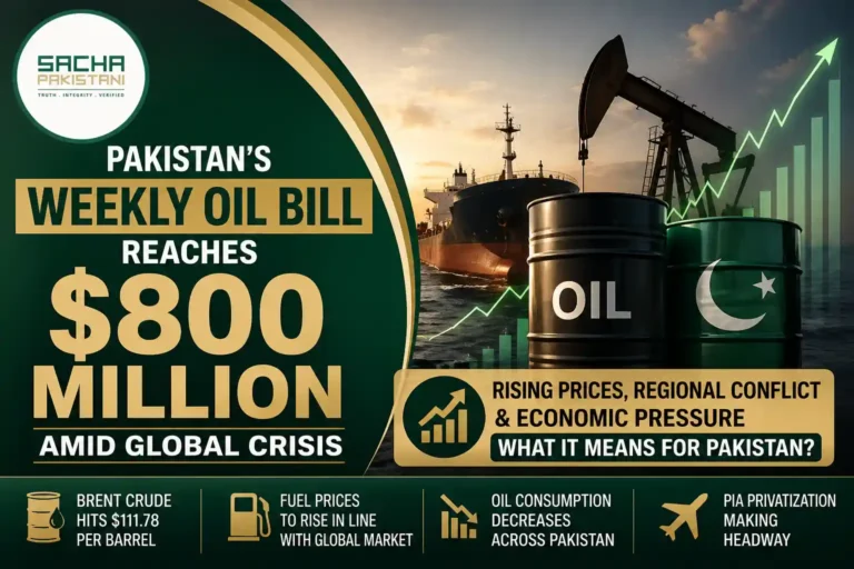 Due to an ongoing crisis between two countries, Pakistan’s weekly oil bill has reached $800.