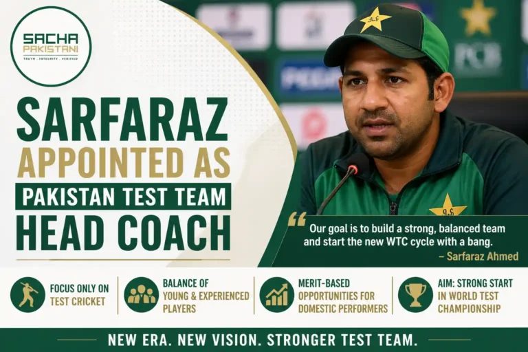 Sarfaraz Ahmed Appointed as Pakistan Test Team Head Coach