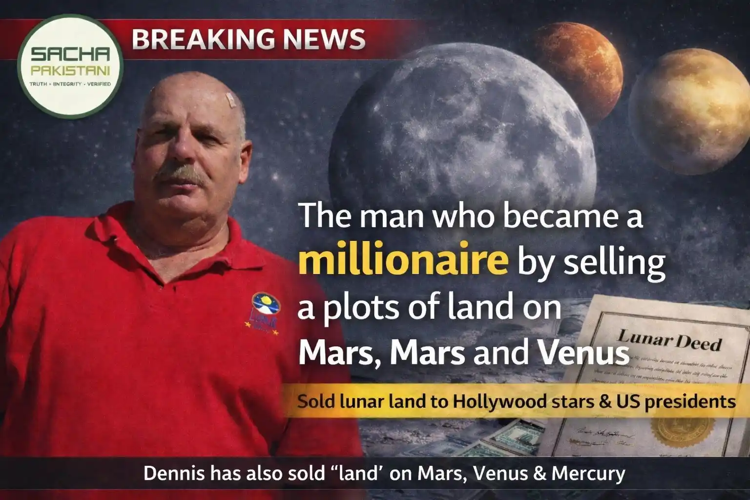 The Man Who Became a Millionaire Selling Moon Land