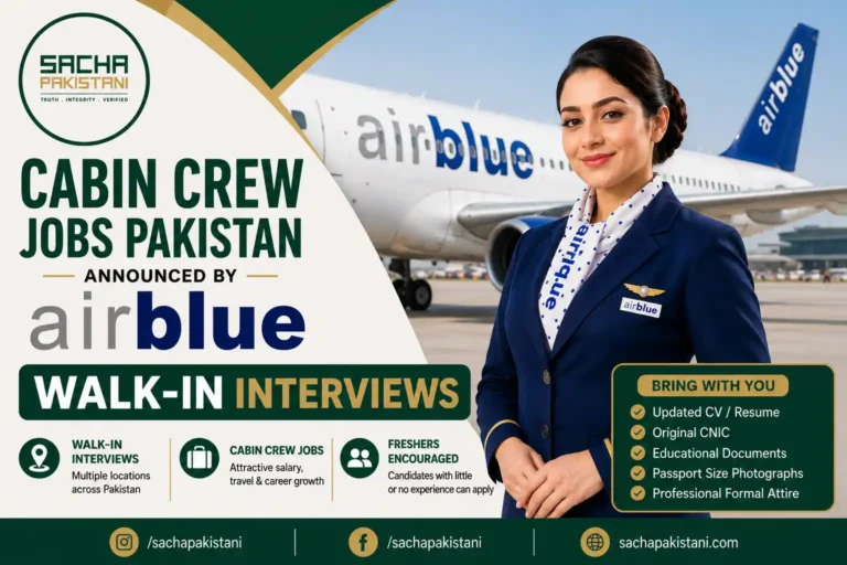 Cabin Crew Jobs Pakistan Announced by Airblue Walk In Interviews