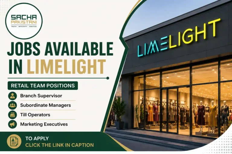 LIMELIGHT Pakistan Retail Team Jobs 2026 Announced