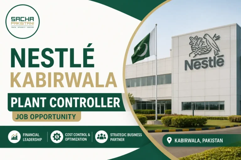 Plant Controller Role in Nestle Kabirwala (Job Opportunity).