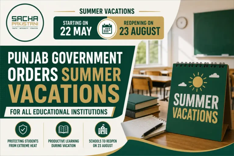 Punjab Government Officials Give Orders to All Educational Institutions to Dismiss Summer Vacations Starting on May 22.